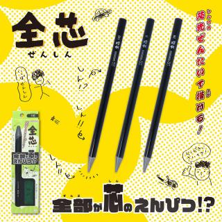 【注目新製品】軸まで全てが芯！ お絵描きやデッサンにも最適でエコな鉛筆「全芯」