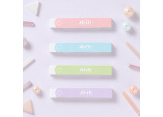 【新製品】パステルカラーの「アーチ消しゴム スリムタイプ」