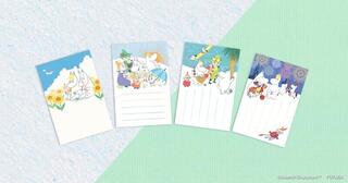 【新製品】花火を見たり、プールで泳いだりするムーミンのイラストがかわいい「季節のムーミンはがき 2025 夏」