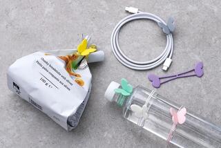 【新製品】巻いて束ねて、くるっととまる！蝶のシリコーンバンド