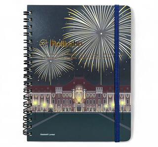 【新製品】「ロルバーン ポケット付メモ Lサイズ 東京駅」シリーズに花火デザインが登場