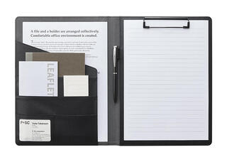 【新製品】高級感と収納力を兼ね備えた「PU合成皮革クリップファイル」