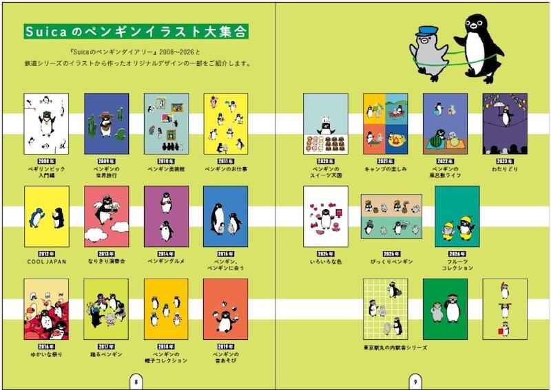 本編収録の全75柄の中から歴代『Penguin Diary』を彩った作品や鉄道シリーズをダイジェストで紹介する「Suicaのペンギンイラスト大集合」.jpg